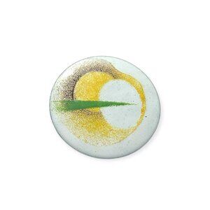 60s MCM Enamel and Copper Round Pin/Brooch